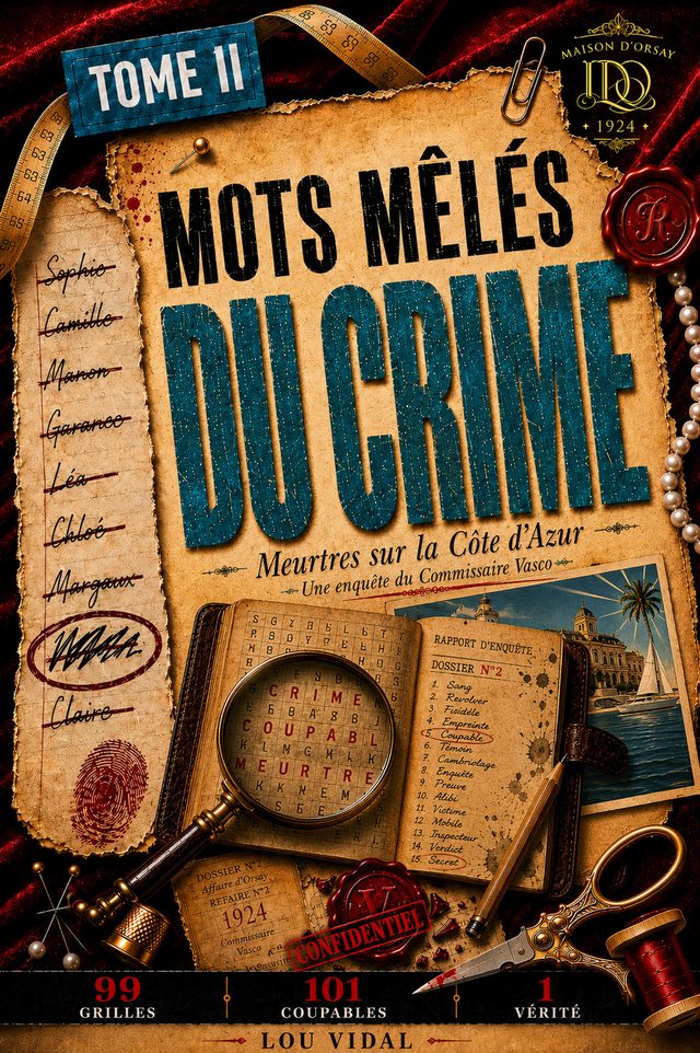 Couverture — Mots Mêlés du Crime, Meurtres sur la Côte d'Azur, Tome 2